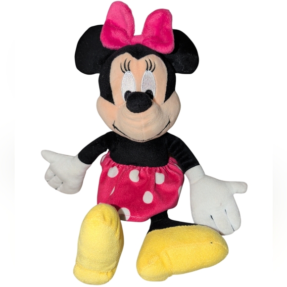 Disney Minnie Mouse Plush - Pink and Yellow- 14 in ches - Picture 1 of 3